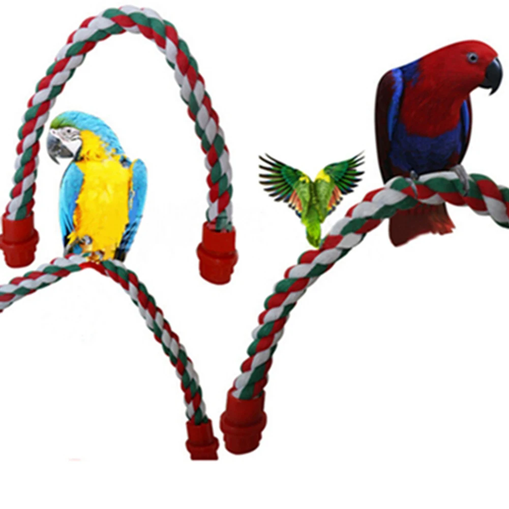 Agățat Amuzant Multicolor Împletit Alpinism Formare 44cm Durabil Bungee Jucării Pasăre Furnituri Papagal Sta Coarda