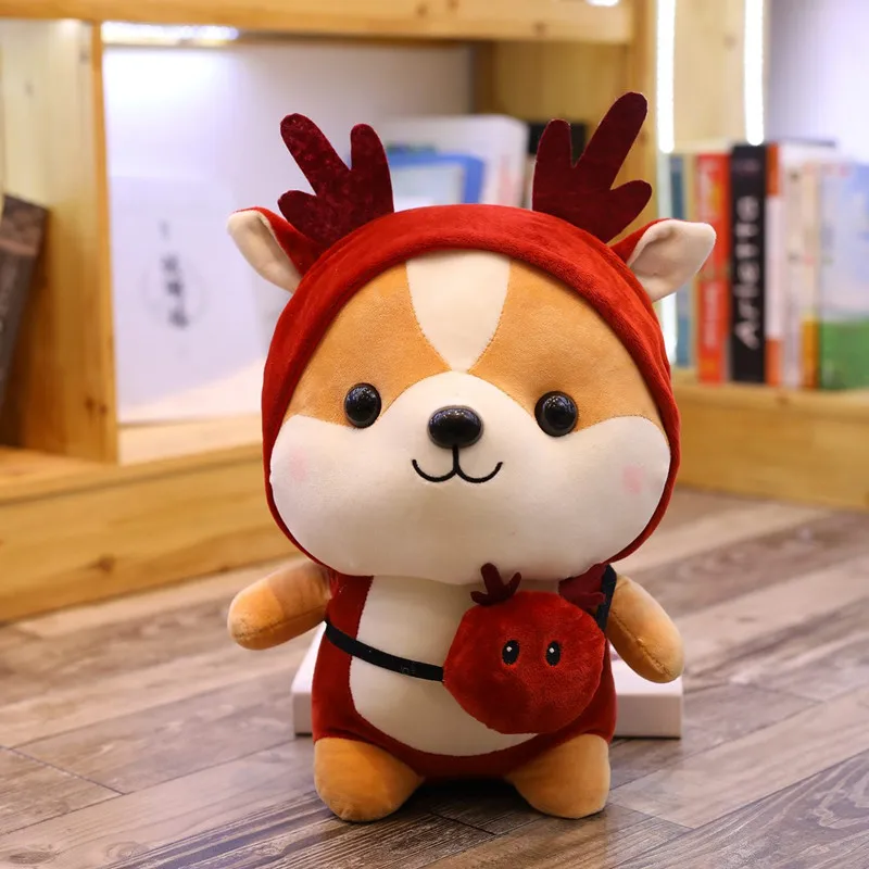 Noi 25cm veveriță Drăguț Shiba Inu Câine de Pluș Jucărie de Pluș Moale Animale Corgi Chai Perna Cadou de Crăciun pentru Copii Drăguț Valentine