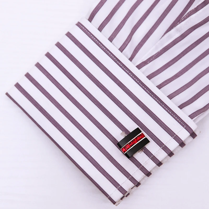 KFLK Bijuterii de moda camasa buton pentru cadou barbati Brand butonul Roșu Crystal cuff link-ul de Înaltă Calitate abotoaduras oaspeții