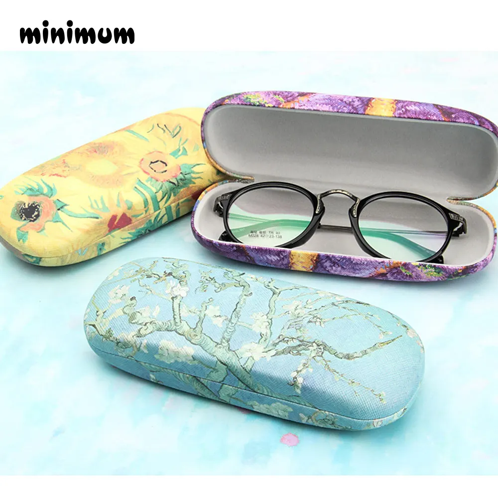 MINIM Retro Ochelari Cutie de Pictură în Ulei ochelari de Soare de Înaltă Calitate Ochelari de Lectură Caz de Epocă Arta de Depozitare Ochelari de Caz