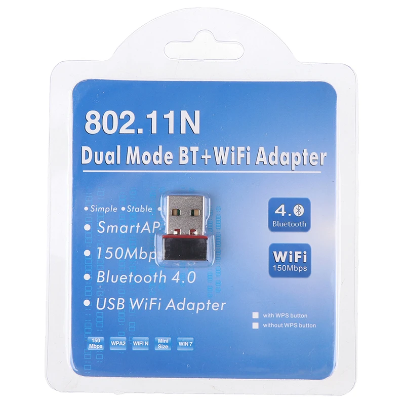 1 buc BT4.0 150m mini usb, wifi, bluetooth cu funcție dublă placa de retea wireless Legate de Calculator Conectori