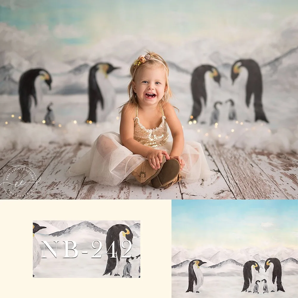 Mehofond Antarctica Pinguin Fondul Frig Zapada Munte Ghețar Copilul Portret, Fotografie de Fundal pentru Studio Foto Photophone