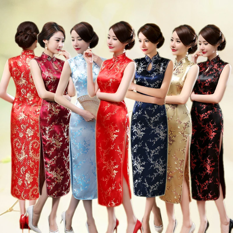 Femei Sexy Rochie Fără Mâneci Subțire Cheongsam Noutate Epocă Chineză Mandarin Guler Qipao Seara, Rochie De Petrecere Vestidos
