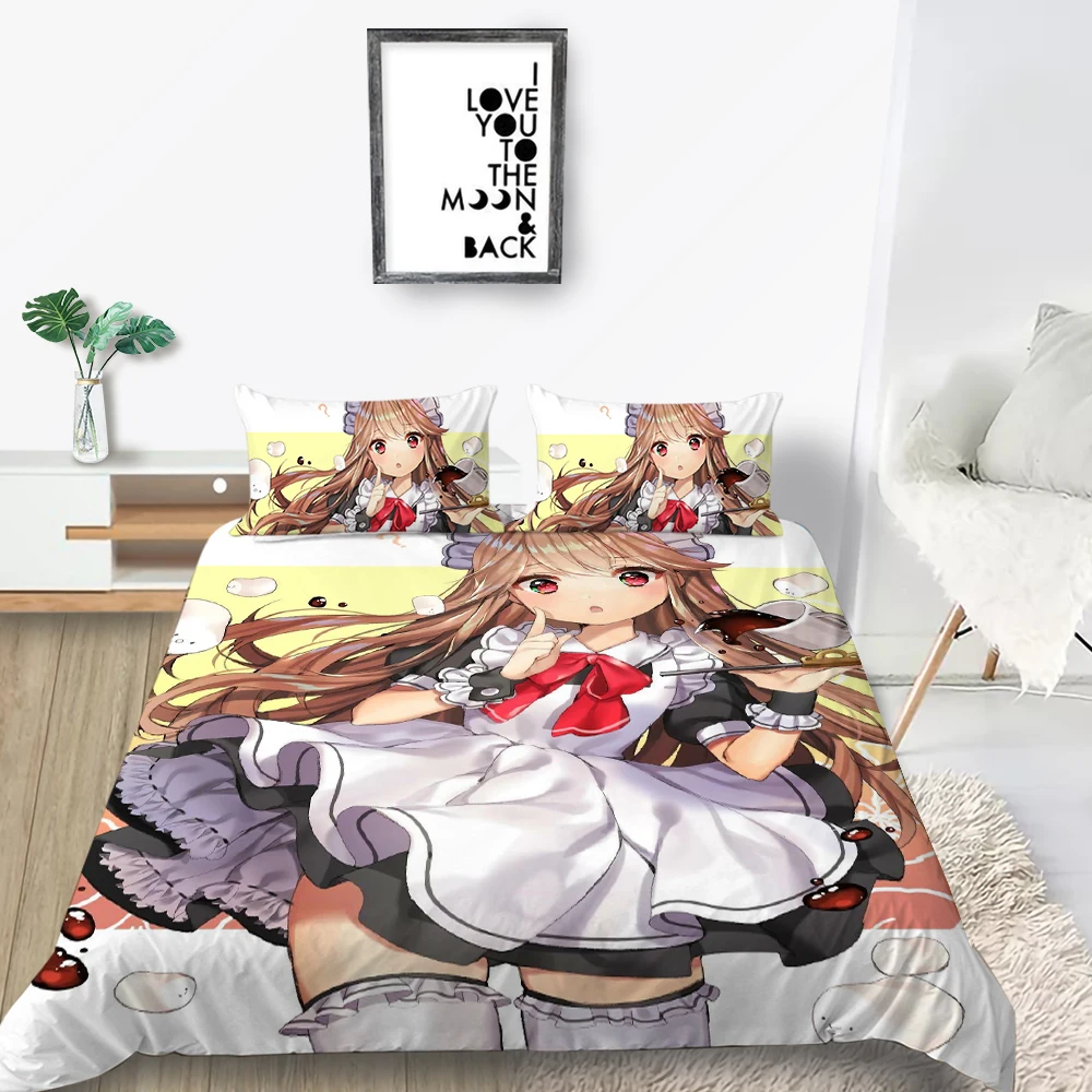 Milsleep Textile Acasă Anime Set De Lenjerie Sexy Fată De Imprimare Moderne Acasă Set De Pat Dormitor Decorare Regele Regina Full Dublu