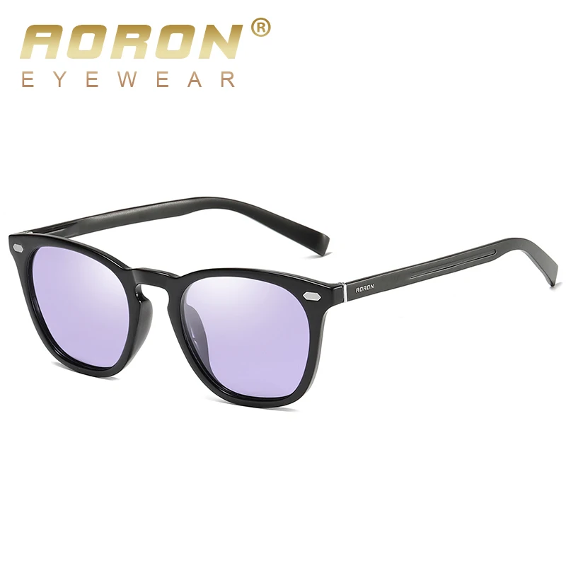 AORON Polarizate Fotocromatică ochelari de Soare Barbati /Femei Clasic Rotund Ochelari de Soare TR Cadru de Aluminiu, Magneziu Picior