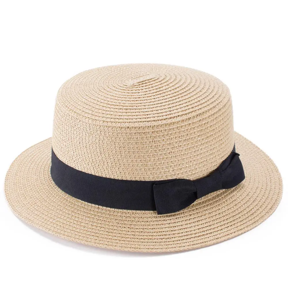 Femei Pălării Doamna Paie Bowler Luntraș Pălării De Soare Rotund Capac Plat Plajă De Vară Șapcă De Marinar Trilby Capac A456