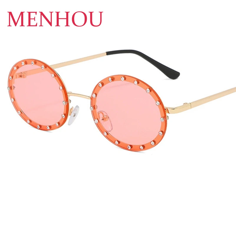 2020 femeie tendință oval ochelari de Soare brand de Lux diamant clar nuante Retro vintage din Metal cadru ochelari de soare femei uv400 ochelari