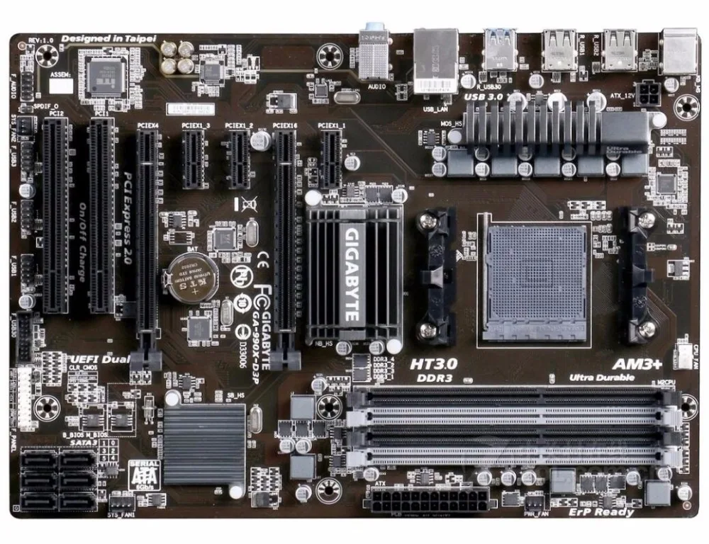 Pentru Gigabyte GA-990X-D3P Original Folosit Placa de baza Desktop 990X-D3P pentru AMD 990X, Socket AM3 AM3+ DDR3 La Vanzare