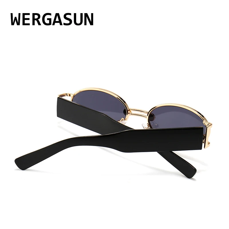 WERGASUN Epocă ochelari de Soare Barbati 2020 Nou de Lux ochelari de Soare pentru Femei Oval Punk Ochelari Ochelari de UV400 Gafas de sol