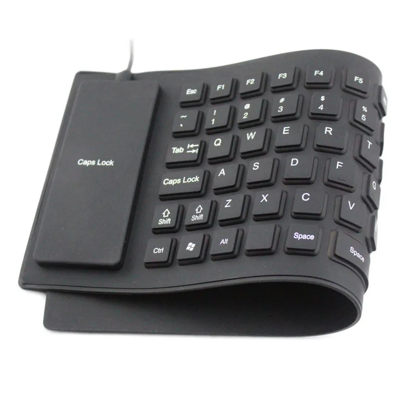 85-cheie Tastatură de Calculator Silicon Mut Moale Tastatura USB Tastatura cu Fir Portabil Mini Laptop Pc Pliere rezistent la apă Tastatură
