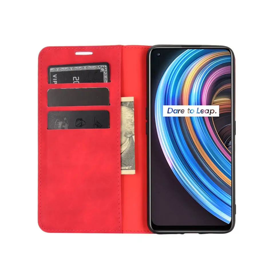 Pentru OPPO Realme 7 X7 Pro 7i Premium simt Confortabil din Piele Caz Portofel Magnetic Sac Cartelei Stand Flip Telefon Rezistent Capac