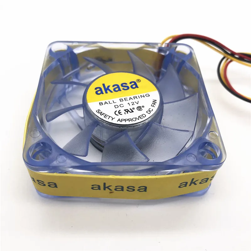 AKASA 60MM Rulment Condus de Răcire fan 6CM 60*60*20MM ventilatorului de Răcire DC12V 2.5 W calculator cazul LED-uri ventilator cu 3pin