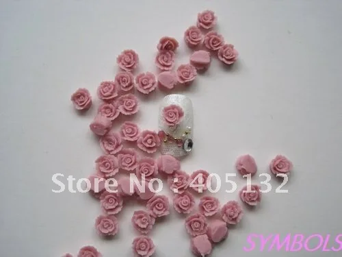 Cf-4-3 3D 200pcs/geanta Handmade din Ceramica Roz cu Floare Dubla de Decorare Arta de Unghii Nail art de Flori Deco