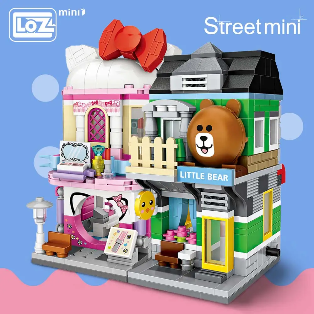 LOZ Mini Bloc Mini-Oraș Stradă Blocuri 3d Casa de Desene animate Magazin Modelul de Asamblare DIY Jucarii pentru Copii de Învățământ Distracție Anime