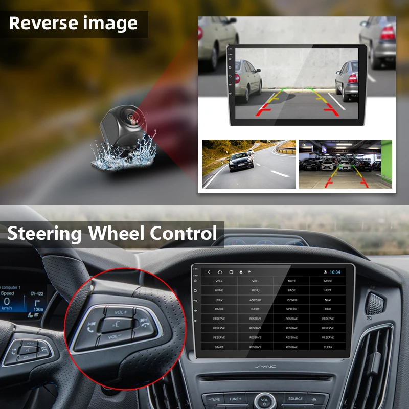 Vtopek 2 Din Android Stereo Auto 2G+32G 9/10.1 Radio Auto Multimedia Player Video de Navigare GPS Pentru Nissan, Kia, Honda, VW 2din Dvd