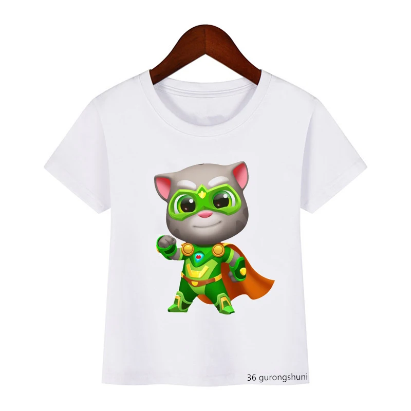 2020 vanzare hot t-shirt vorbind pisica erou sprint de desene animate de imprimare fata tricou drăguț vogue copii topuri de vara baieti fete tricou camisetas