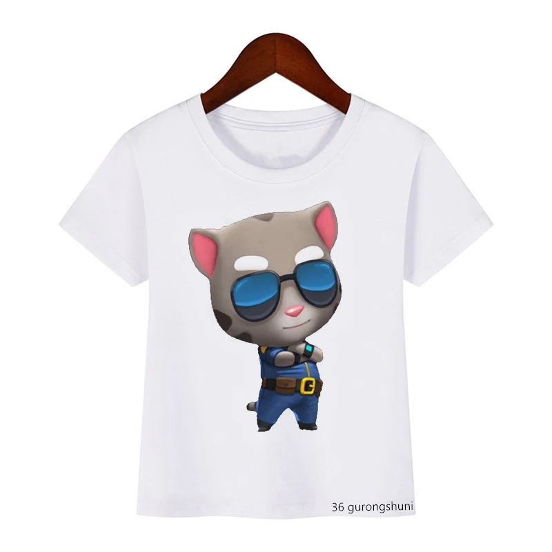 2020 vanzare hot t-shirt vorbind pisica erou sprint de desene animate de imprimare fata tricou drăguț vogue copii topuri de vara baieti fete tricou camisetas