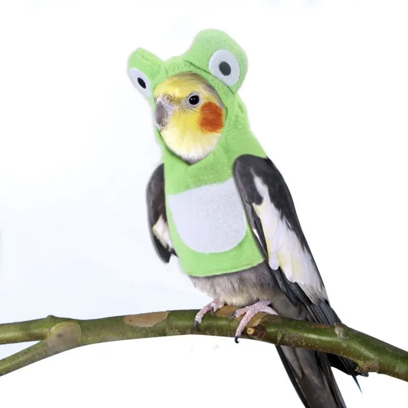 Păsări de companie Haine Papagal Porumbei Forma Broasca Pulover cu Gluga Îmbrăcăminte Cald Partid Rochie de până Cosplay Costum de Suprafață Fleece
