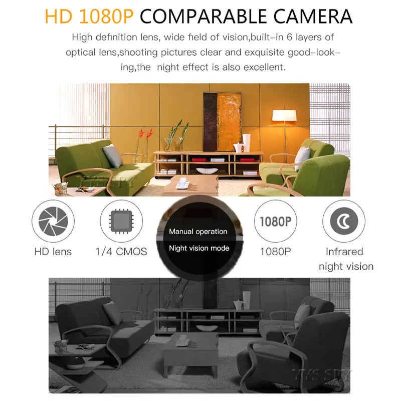 H11 mai Mic Mini Camera Wifi Magnetic HD 1080P 6pcs IR Viziune de Noapte Senzor de Mișcare de Control de la Distanță Cam Micro Sprijin Ascunse TF C