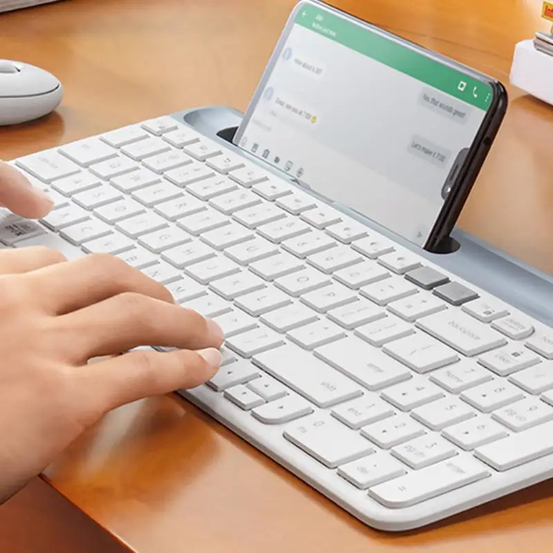 Logitech K580 Ultra-subțire Multi-Dispozitiv Wireless Tastatură Bluetooth 2.4 GHz Unificatoare Modul Dual de Birou de la Tastatură Pentru PC, Tableta, Telefon