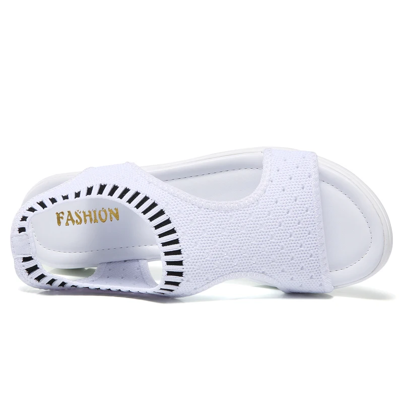 9 culori femei sandale de vara noua platforma sandale pantofi respirabil confortul de cumpărături doamnelor pantofi de mers pe jos alb-negru de mari dimensiuni 45