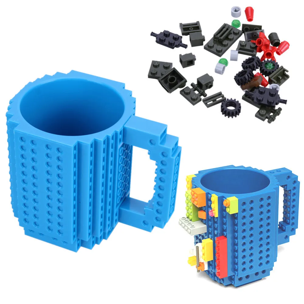 350ml Creative Lapte Cana de Cafea Ceasca de Creatie Build-pe Caramida Cana Pahare de Apă Potabilă Suport pentru Blocuri LEGO Design