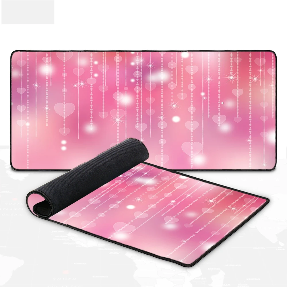 XGZ roz mat de Desene animate Anime Cool Film Desene Natura Cauciuc Masa Mouse Pad Laptop Mare de Blocare Marginea Mousepad Mat