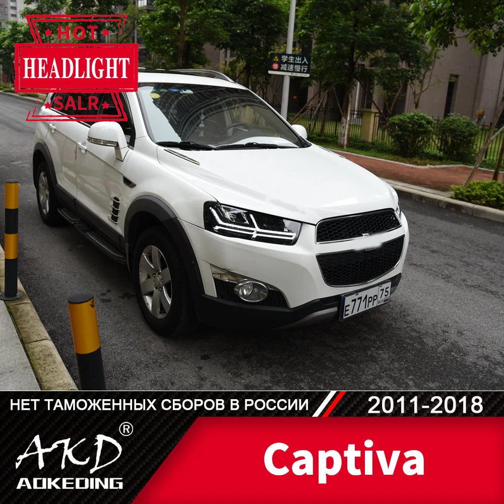Pentru Auto Chevrolet Captiva Lampă de Cap 2011-2018 Accesorii Auto Day Running Light DRL H7 LED Bi Xenon Bec Captiva Faruri