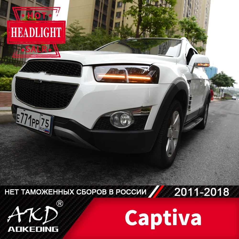 Pentru Auto Chevrolet Captiva Lampă de Cap 2011-2018 Accesorii Auto Day Running Light DRL H7 LED Bi Xenon Bec Captiva Faruri