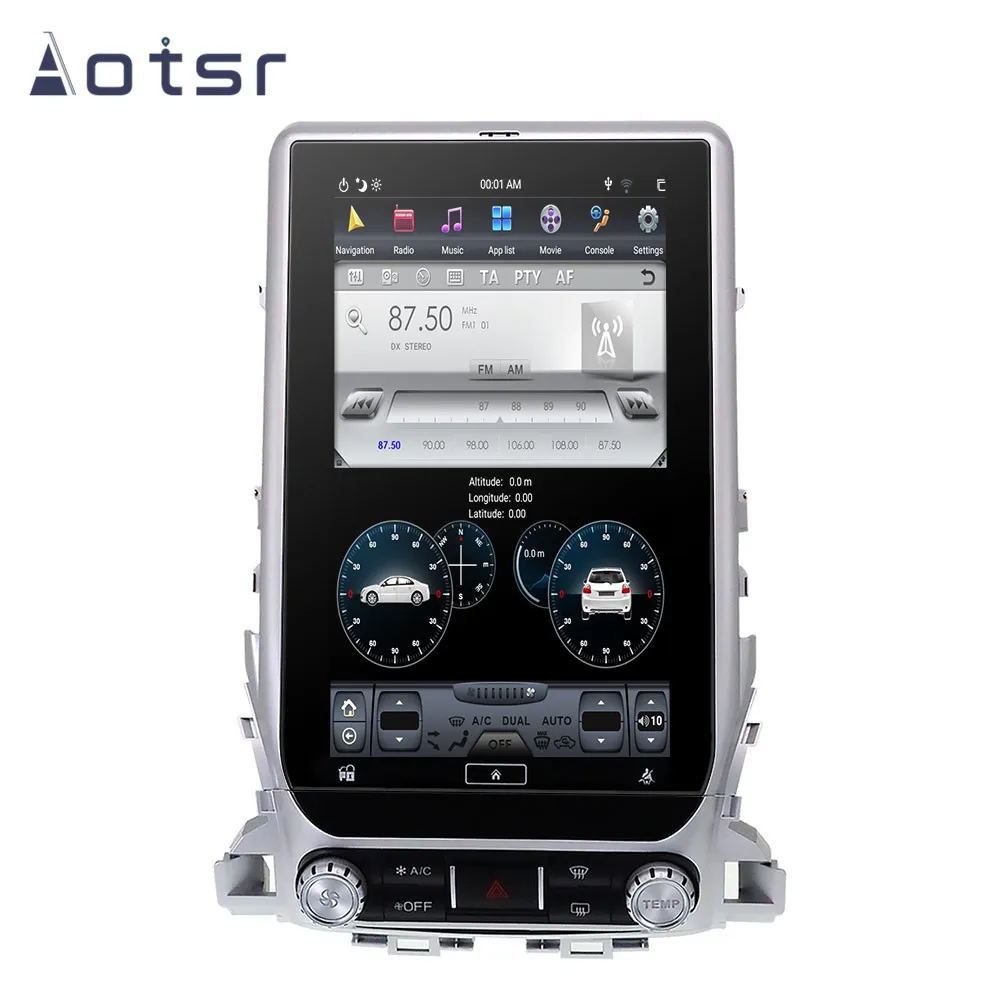 13.6 Inch Android 9.0 Masinii Nu DVD player GPS Navi Pentru Toyota Land Cruiser LC 200 2016 2017 Autoradio Stereo Recoder Unitatii WIFI
