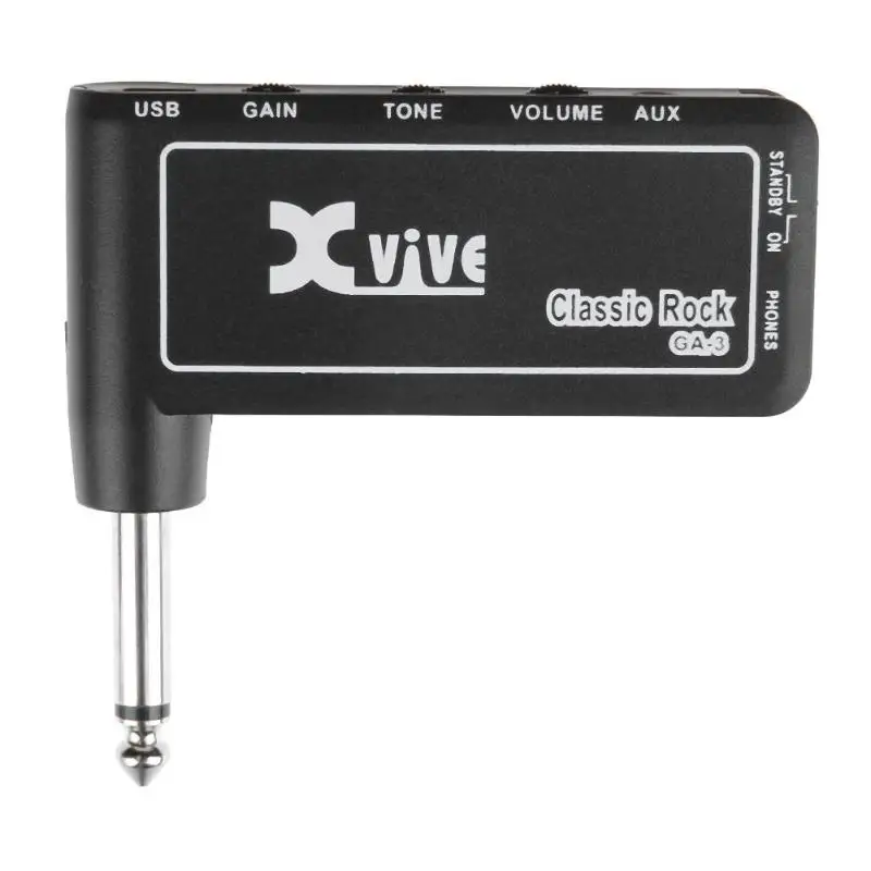 Xvive GA-3 Classic Rock Mini Portabile Reîncărcabile Chitara Electrica Plug Amplificator pentru Căști