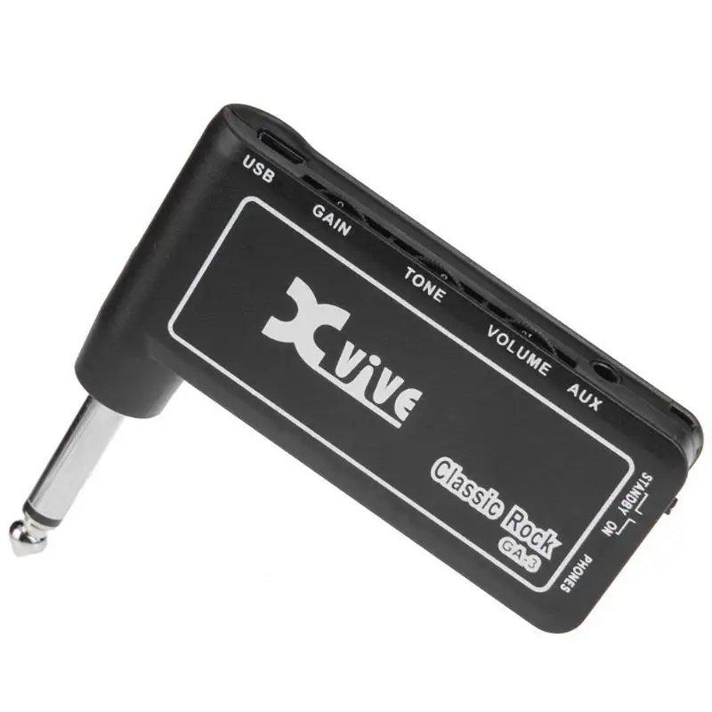Xvive GA-3 Classic Rock Mini Portabile Reîncărcabile Chitara Electrica Plug Amplificator pentru Căști