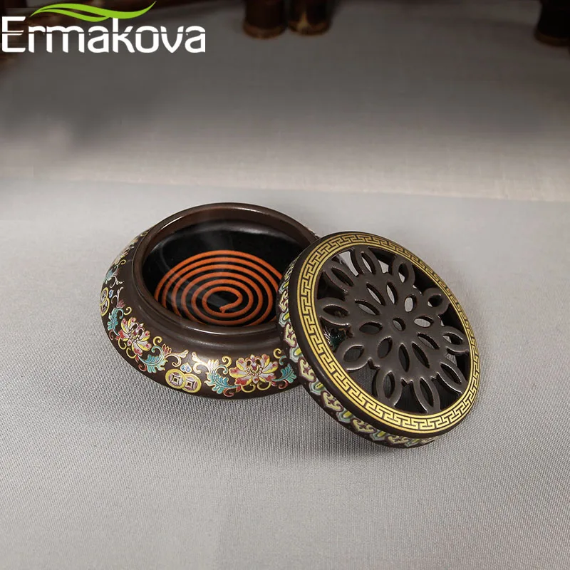 ERMAKOVA 4 Stiluri Ceramice Tămâie Arzătoare de Portelan Cădelniță Budismul Stick Tămâie Titularul Acasă Ceainărie Desktop Deocoration