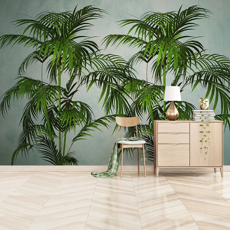Dimensiune particularizată Tropicale Planta Verde Frunze de Banane Murală Acasă Decor Modern, Sala de Mese, Living Tapet Pentru Dormitor Pereti 3D