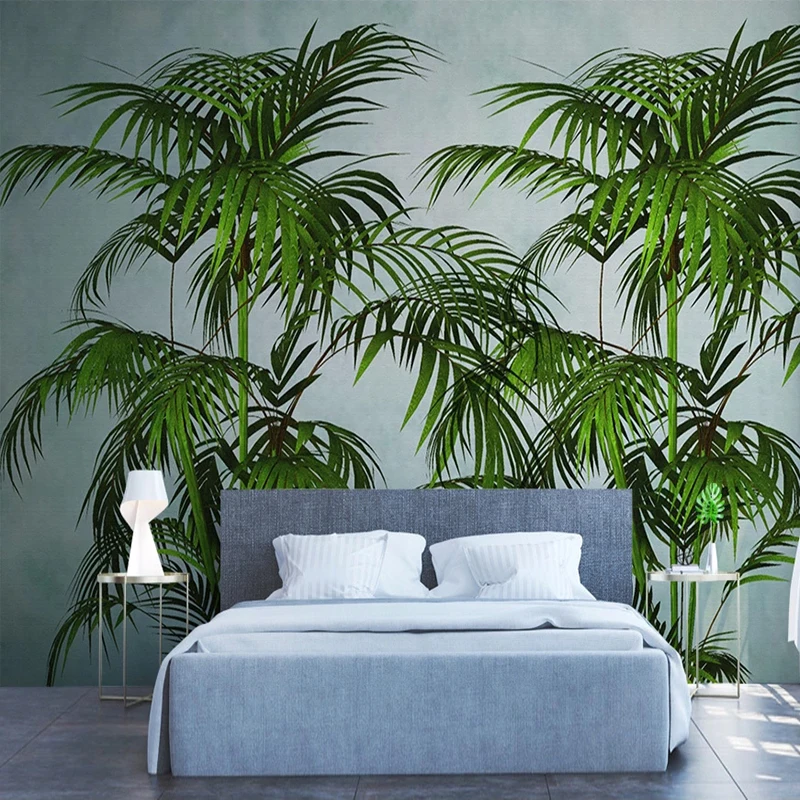 Dimensiune particularizată Tropicale Planta Verde Frunze de Banane Murală Acasă Decor Modern, Sala de Mese, Living Tapet Pentru Dormitor Pereti 3D