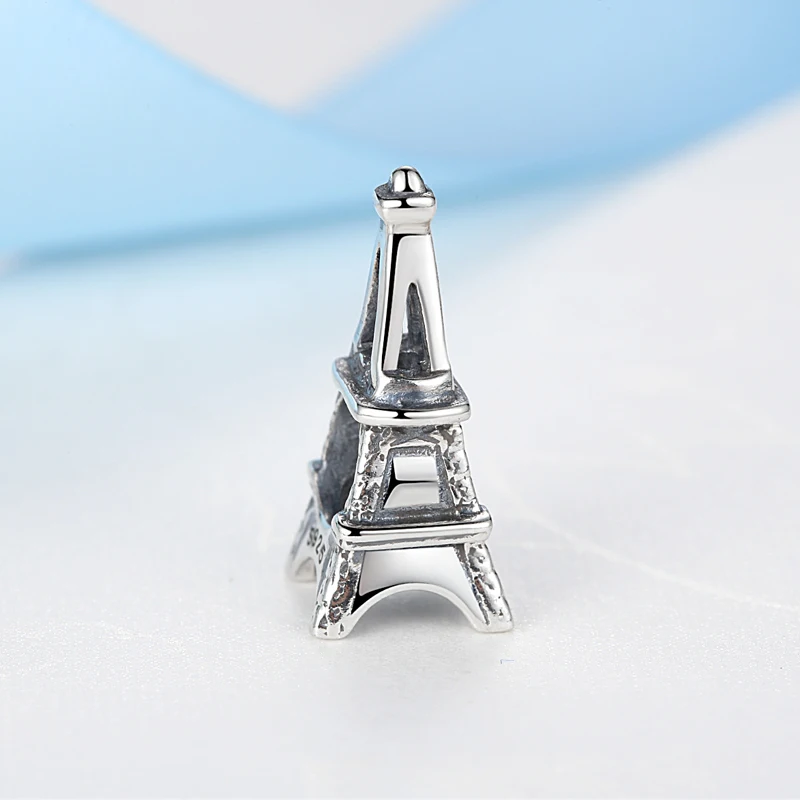 Autentic Argint 925 Farmecul Șirag de mărgele Turnul Eiffel Paris Farmece de Dragoste Pentru a Călători se Potrivesc Bratari Femei Bijuterii DIY