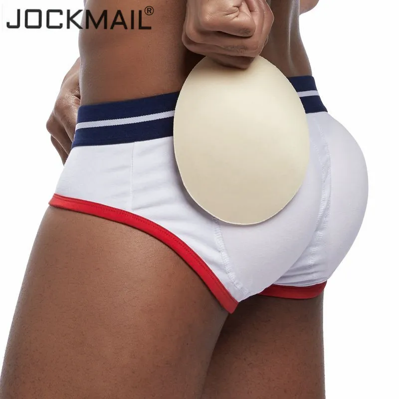 JOCKMAIL Brand bărbați lenjerie fund Umflatura Consolidarea Căptușit marirea penisului Push-Up Cupa formator Sexy alunecare slip bărbați gay lenjerie