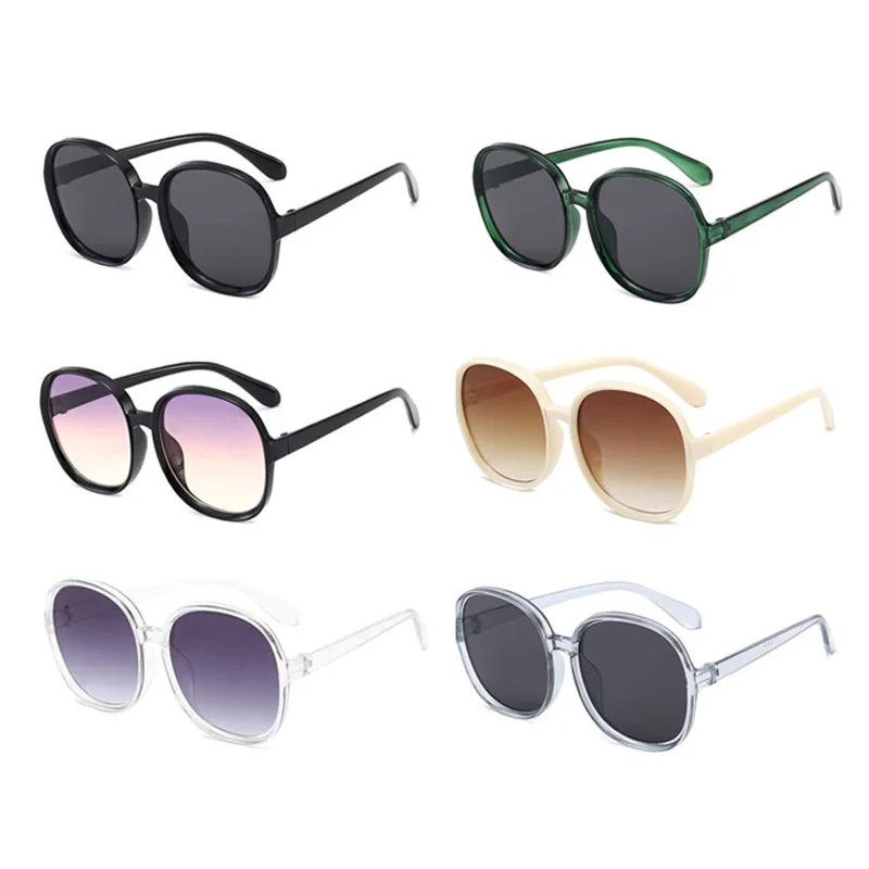 2020 Nouă Rundă ochelari de Soare Femei Supradimensionat Moda Doamnelor de Plastic în aer liber Gradient de Ochelari de Soare Feminino Gafas Oculos De Sol UV400