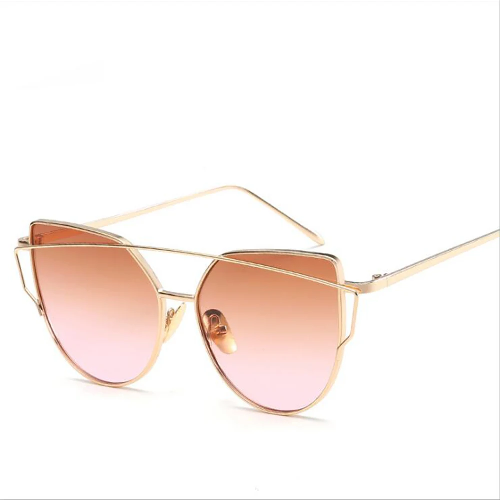 Moda UV400 Gradient de ochelari de Soare Pentru Femei Barbati 2018 Epocă Optice Ochi de Pisica Oglindă Brand Designer Metal Clasic de Ochelari Ochelari