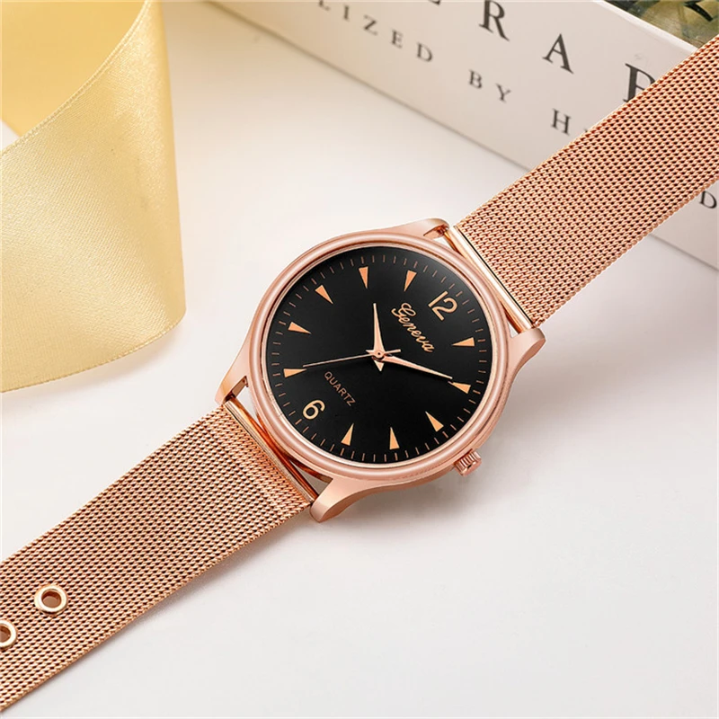 Ceas Barbati 2020 Noua Moda de la Geneva Oameni de Afaceri Ceas Aliaj Watchband Rose Gold Dial Cuarț Ceasuri de mana montre homme