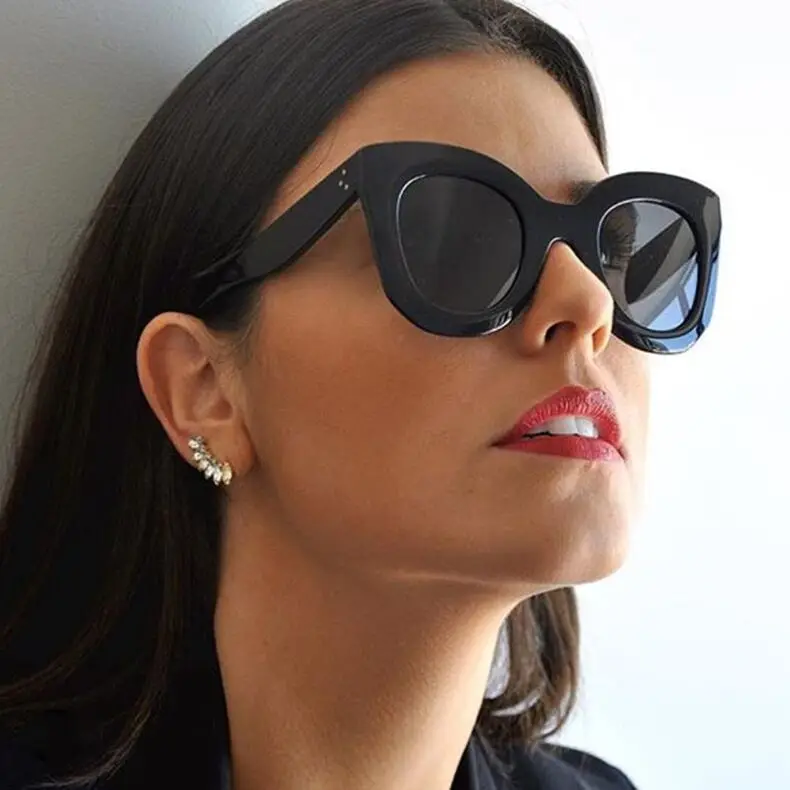 2018 Moda ochelari de Soare pentru Femei Brand de Lux de Designer de Epocă ochelari de Soare de sex Feminin Nit Nuante Mare Stil de Cadru UV400 Ochelari de 739R