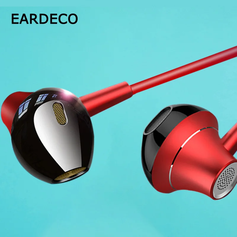 EARDECO Grele Bass Sport Telefon cu Fir Căști Auriculare Zgomotului Căști Pentru Mobil În Ureche Căști Cu Microfon, Căști