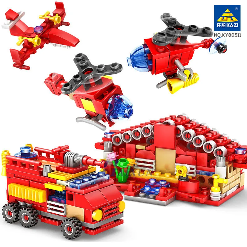 414Pcs City Stație de Pompieri de Constructii Blocuri Seturi Camion Pompier Avion Brinquedos Hobby-uri Cărămizi Jucarii Educative pentru Copii