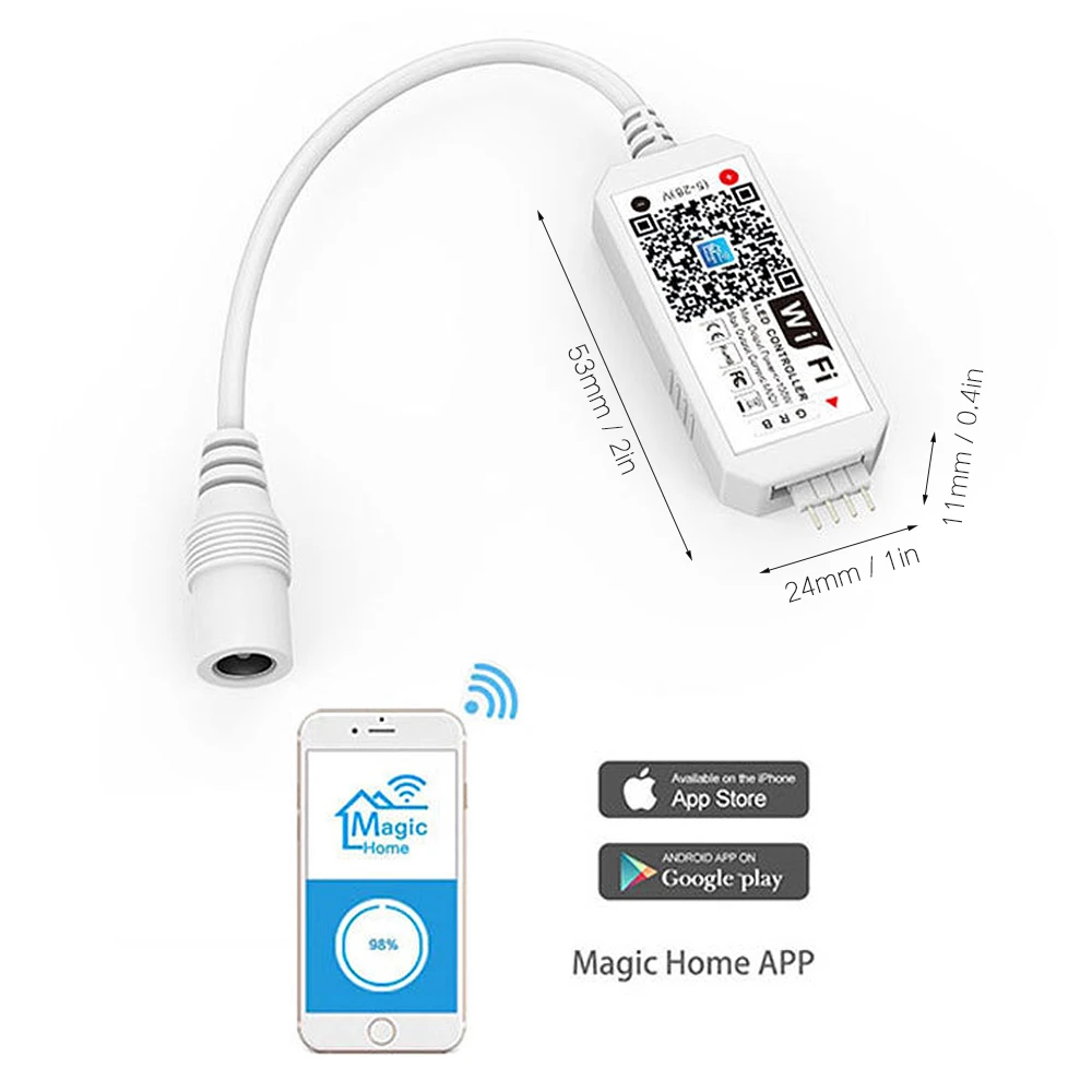 WiFi Controler de la Distanță Pentru Amazon Alexa Google Asistent Acasă Wireless RGB LED Strip Lumini de Control Vocal Schimba/Dimmer/Ora