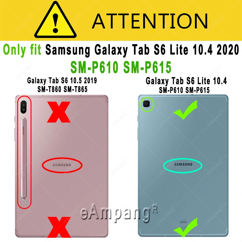 Model de moda din Piele PU Pliabil Stea de Caz pentru Samsung Galaxy Tab S6 Lite 10.4 Caz Acoperire P610 P615 SM-P610 SM-P615 Funda