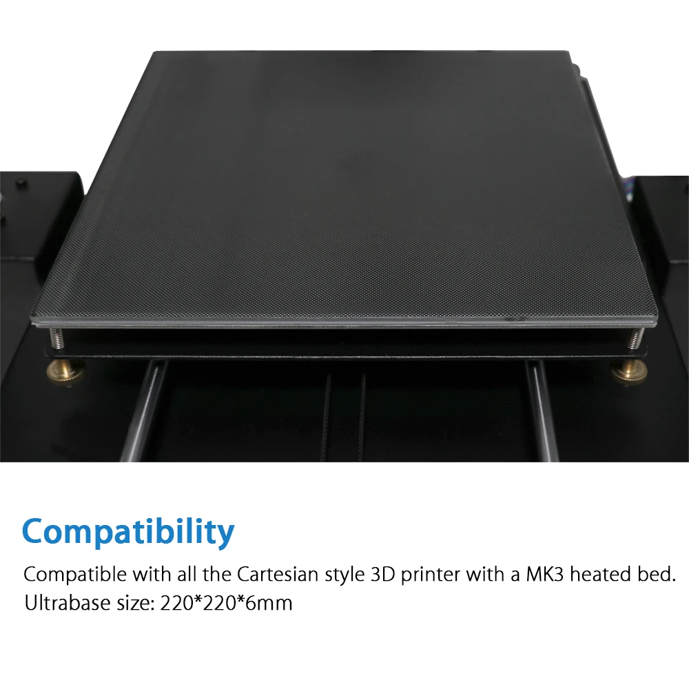 220x220 12V heatbed Ultrabase imprimantă 3D Platformă Construi Suprafață Placă de Sticlă pentru anycubic i3 mega MK2 MK3 imprimantă 3d focar piese