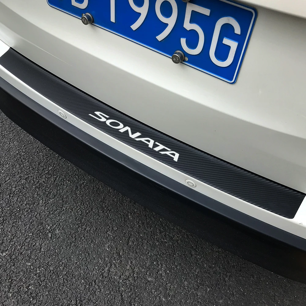 Portbagaj Coada De Buze Protector Autocolante Pentru Hyundai Sonata Auto Bara Spate Portbagaj Garda Placa De Fibra De Carbon, Accesorii Decor