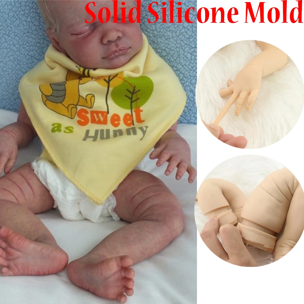 Solid silicon renăscut baby doll kit/renaște-papusa-kituri Rare limitat nevopsite gol papusa kit