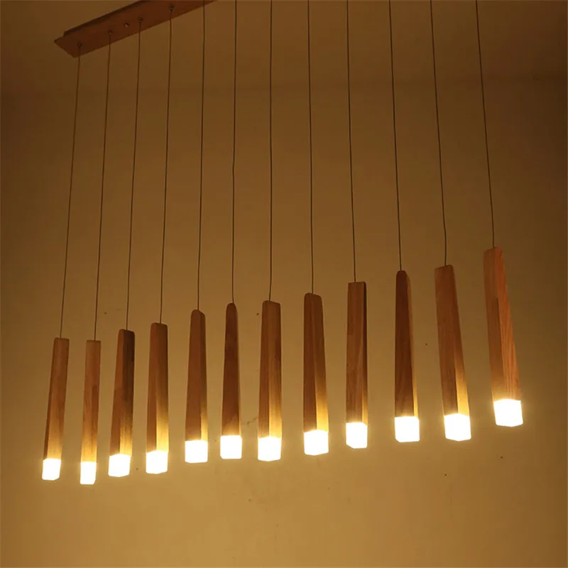 Băț de lemn Pandantiv Lampa pentru Bucatarie Living Magazin restaurant Decor Lemn DIY Lumini Pandantiv 110V 220V