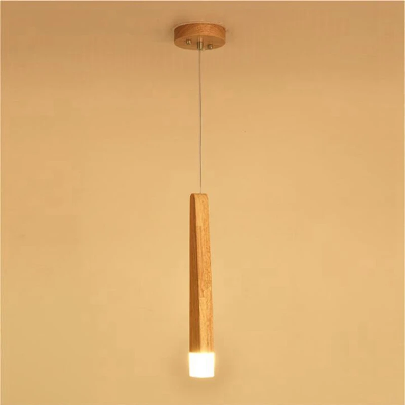 Băț de lemn Pandantiv Lampa pentru Bucatarie Living Magazin restaurant Decor Lemn DIY Lumini Pandantiv 110V 220V